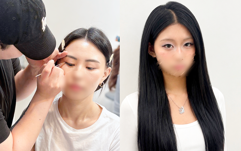 현장에서 활용되는 메이크업 테크닉을 배우고, 직접 작품으로 완성하는 시간